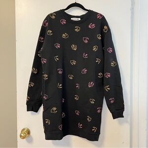 McQ Alexander McQueen Tunic With Embroidered Birds and Pockets Sweatshirt Style